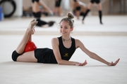 A gymnast during practice at the training camp in the Academy