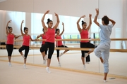 Gymnasts Avani and Aryaa Nitesh Kadam, Kimaya Karle and Academy choreographer Ekaterina Belova