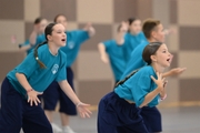 Alla Dukhova's dance studio TODES intensive course participants during a flash mob