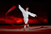 The Mariinsky Theater ballet dancer Aaron Osawa-Horowitz during the opening ceremony of the international tournament