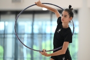 Anna Vakulenko during an exercise with a hoop