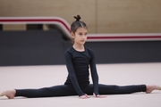 Young gymnast during the selection process