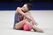 Wang Yiduo during the ball exercise