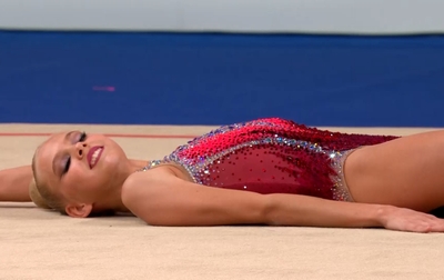 Sharing the performance of Kira Babkevich from Belarus with the ball at the international tournament in Beijing