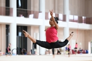 Gymnast Aryaa Nitesh Kadam during a training session