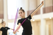 Anna Vakulenko during an exercise with a jump rope