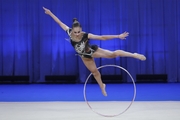 Silva Sargsyan during an exercise with a hoop