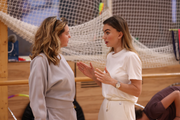 September 12, 2026. Olympic champion Alina Kabaeva and Lyaysan Savitskaya during a training session in Novogorsk