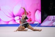 Sofia Ilteryakova during an exercise with a hoop