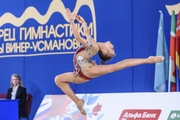 Elvira Belyaeva during the exercise at the Russian championship