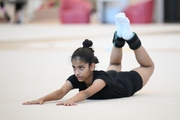 Gymnast Avani Nitesh Kadam during training at the Academy