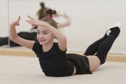 Ksenia Savinova during stretching