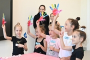 Young gymnasts in the Academy's classroom