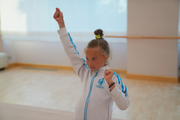 Liya Rodionova at a master class from the leading teacher of Alla Dukhova's TODES dance studio Olga Pronina