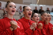 Gymnasts at the all-Russian Sky Grace Cup competition