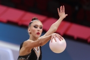 Victoriia Bespalova during the ball exercise