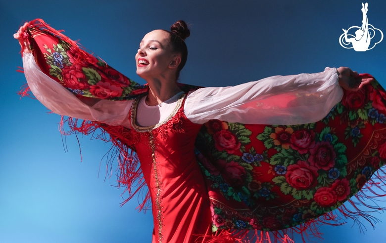 Mariia Borisova during the Oh, It's Not Yet Evening routine