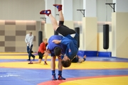 Participants of the training camp during training at the Martial Arts Academy