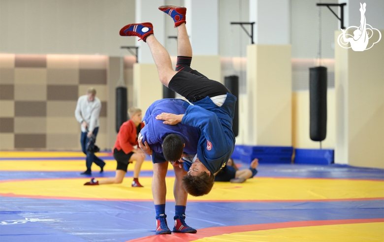 Participants of the training camp during training at the Martial Arts Academy