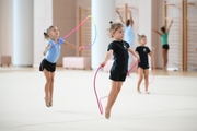 A young gymnast during training