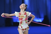 Victoria Nikiforova during an exercise with a jump rope