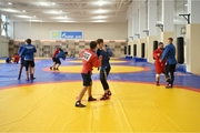 Participants of the training camp during training at the Martial Arts Academy