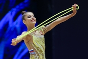 Karolina Tarasova during an exercise with a jump rope