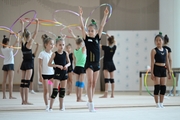 Gymnasts from the Amur Tiger society during training at the Academy