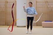 Olympic champion Alina Kabaeva during a training session at the Academy