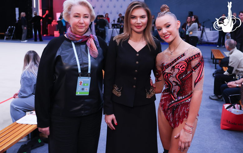 Honored Coach of Russia Natalia Orlova, Olympic champion Alina Kabaeva and gymnast Alisa Medvedeva during the Sky Grace Cup International Tournament and Beijing Top Open 2025