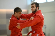 Participants of the training camp during training at the Martial Arts Academy