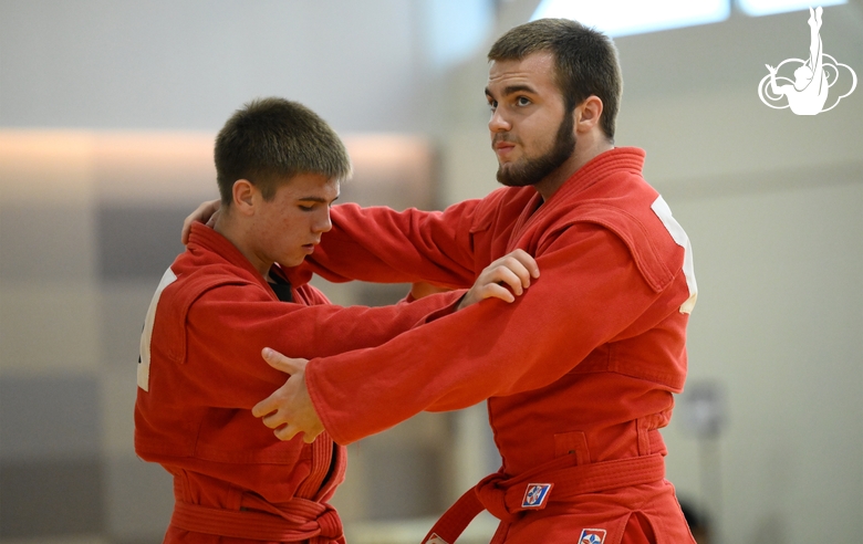 Participants of the training camp during training at the Martial Arts Academy