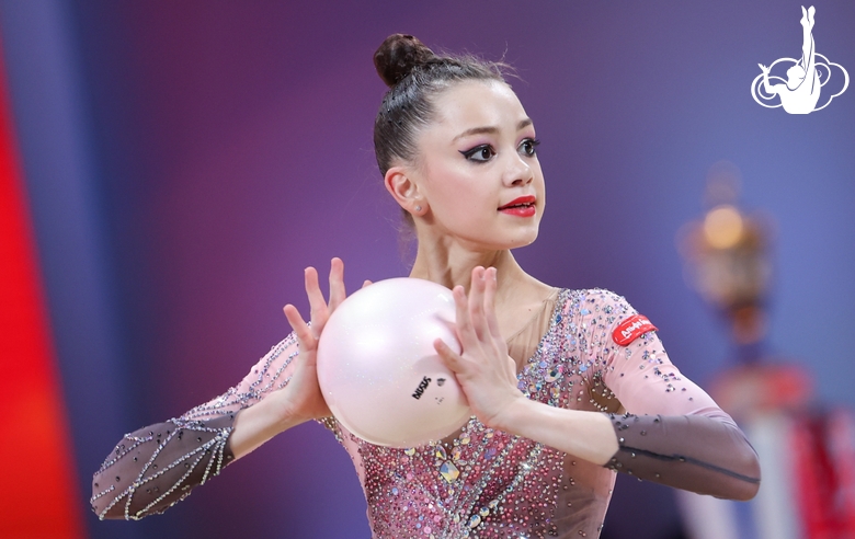 Ulyana Yanus during the ball exercise