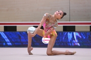 Valeria Medvedeva during an exercise with a ball