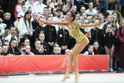 Karolina Tarasova during an exercise with a hoop