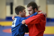 Participants of the training camp during training at the Martial Arts Academy