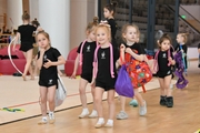 Young gymnasts go to training