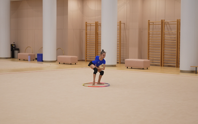 Episodes of elements practicing under the guidance of the Olympic champion