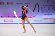 Milena Shchenyatskaya during a ribbon exercise