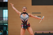Gymnast Kimaya Karle during a control training session