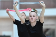 Gymnast from Belgorod during an exercise with a jump rope