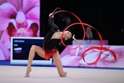 Nikol Rimarachin Diaz during a ribbon exercise