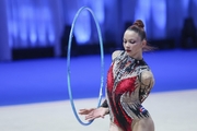 Gretel Mendoza during an exercise with a hoop