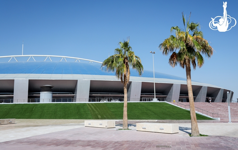 Aspire Dome Arena before the international Sky Grace Cup tournament in Doha