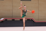 Kristina Voitenko during the ball exercise at the assessment training session