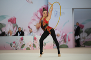 Milena Schenyatskaya during exercise with hoop