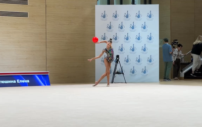 Lena Styushina's ball routine at the at the interregional Sky Grace Cup tournament