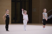 Young gymnasts during Academy selection