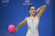 Isabella Rojas during an exercise with a ball
