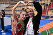 Mariia Borisova with Coach Irina Gusarova at BRICS Games